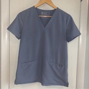 Figs Casma Scrub Top. Size: XS. Color: Dusty Blue.